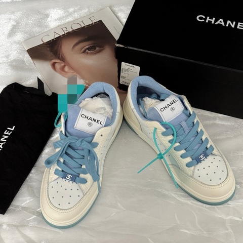 ⭐️Chanel香奈兒 藍白板鞋運動鞋 閒置新 37碼