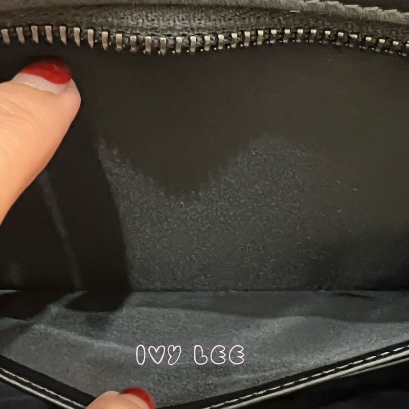 BURBERRY 黑 炭灰色 格紋拉鍊 手拿包 電腦包 正品 二手精品-14