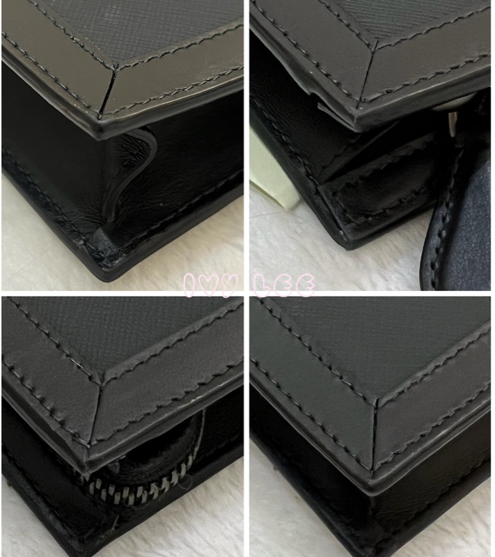 BURBERRY 黑 炭灰色 格紋拉鍊 手拿包 電腦包 正品 二手精品-16