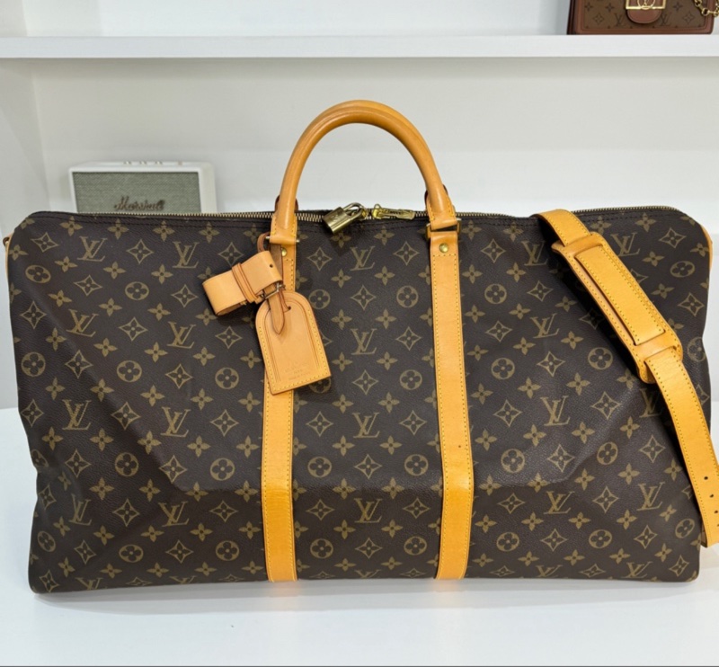 【稀有背帶款💗】 LV Keepall 60 背帶款 旅行袋 (專櫃10.6萬)-1