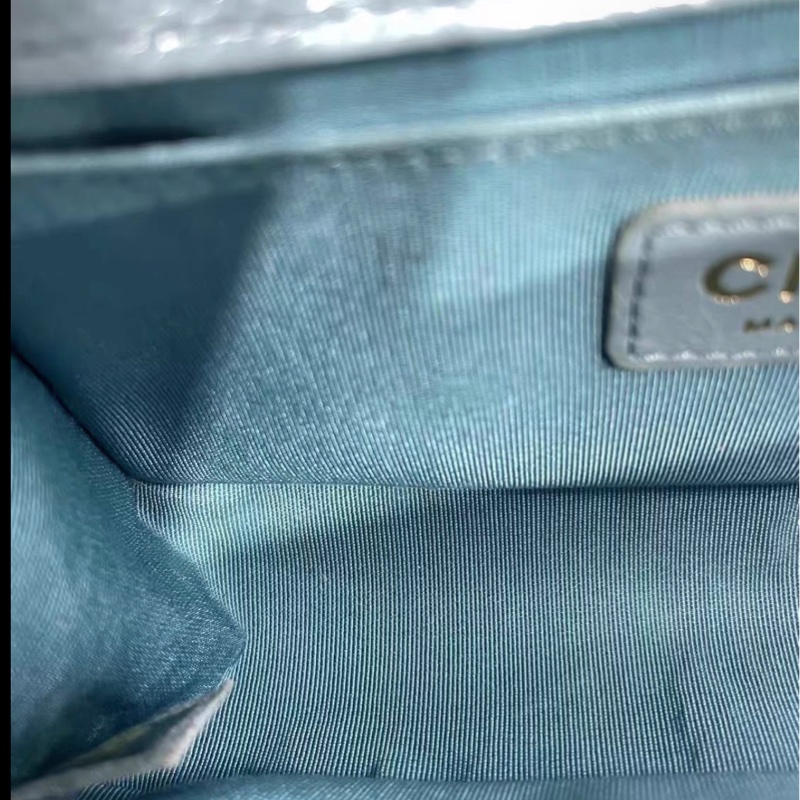 CHANEL香奈兒 Leboy 20P小號29開 小號藍色荔枝牛皮p-1