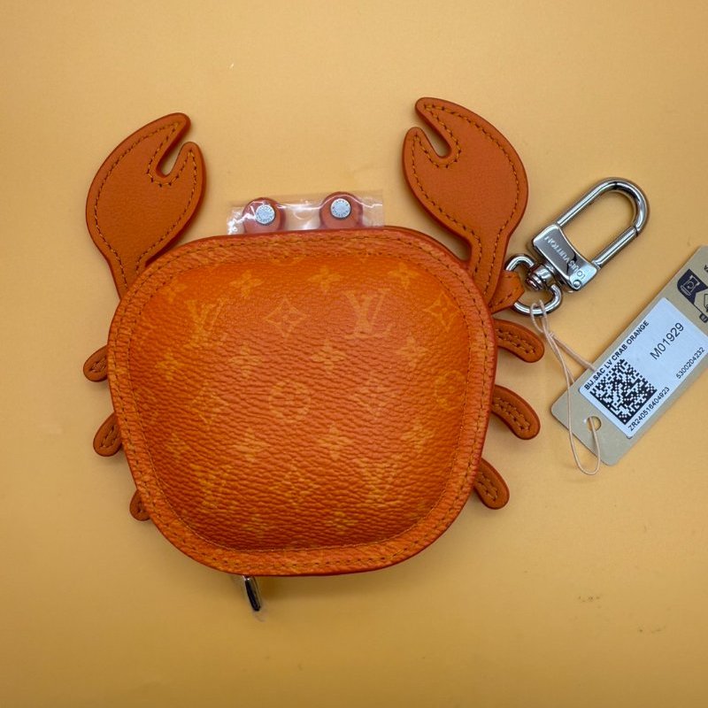 LV 全新 Crab 包包吊飾 掛飾 零錢包 螃蟹 橘色 M01929-3