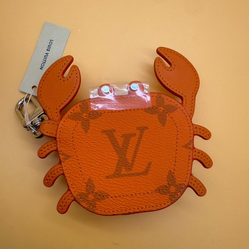 LV 全新 Crab 包包吊飾 掛飾 零錢包 螃蟹 橘色 M01929-4