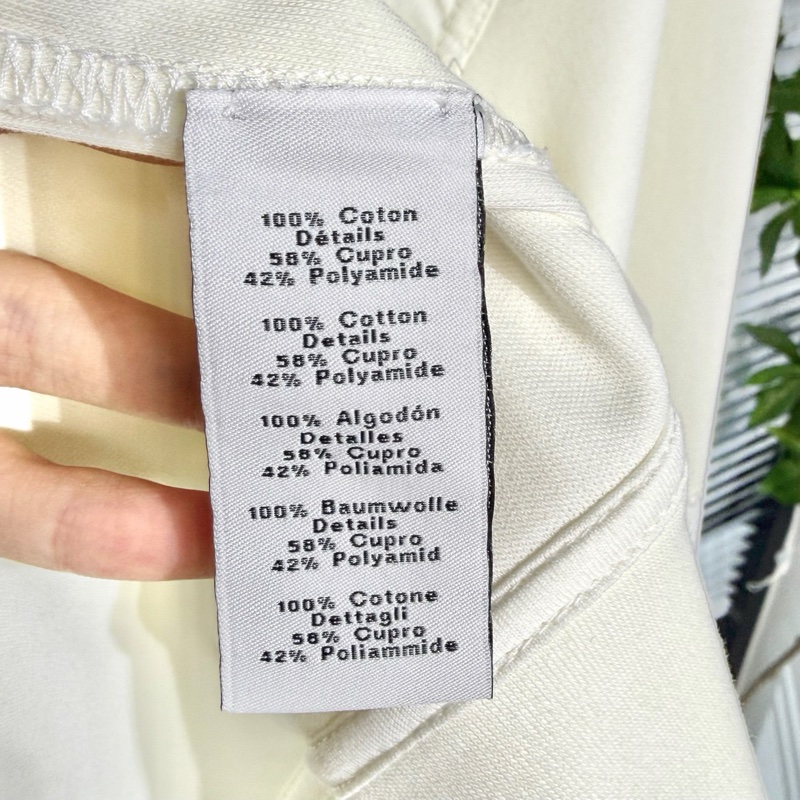 【全新原吊牌】 Hermès 愛馬仕 衛衣 L碼 尼龍拼接 莫康棉 螺紋領口 米白色-4