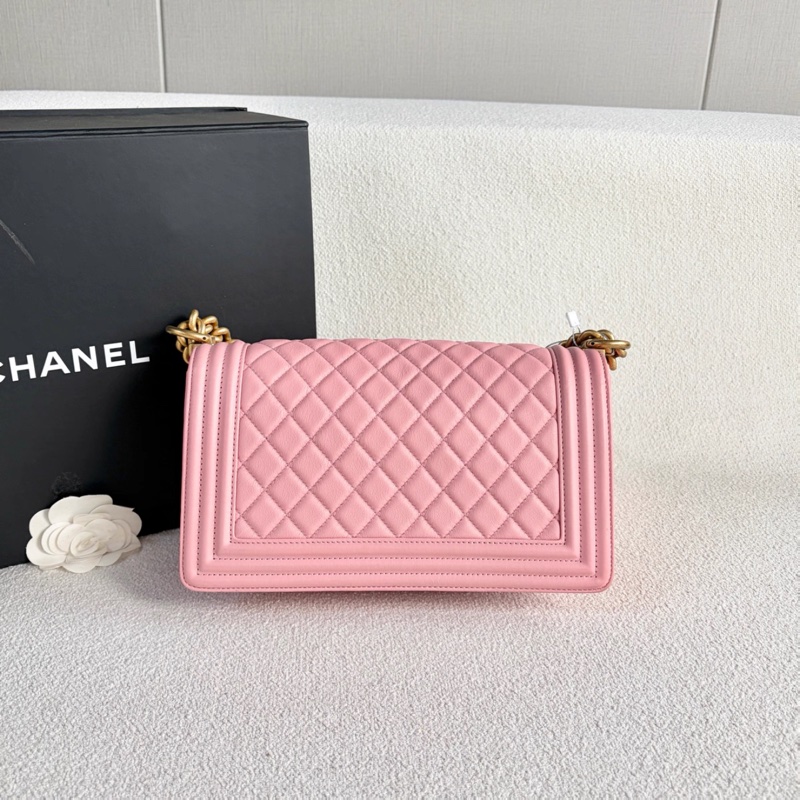 #專櫃2️⃣5️⃣萬 #斷貨超難搶🉐櫻花粉 香奈兒Leboy25中號鏈條斜挎包-3