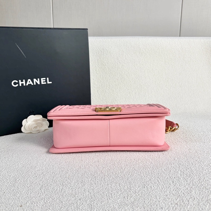 #專櫃2️⃣5️⃣萬 #斷貨超難搶🉐櫻花粉 香奈兒Leboy25中號鏈條斜挎包-5