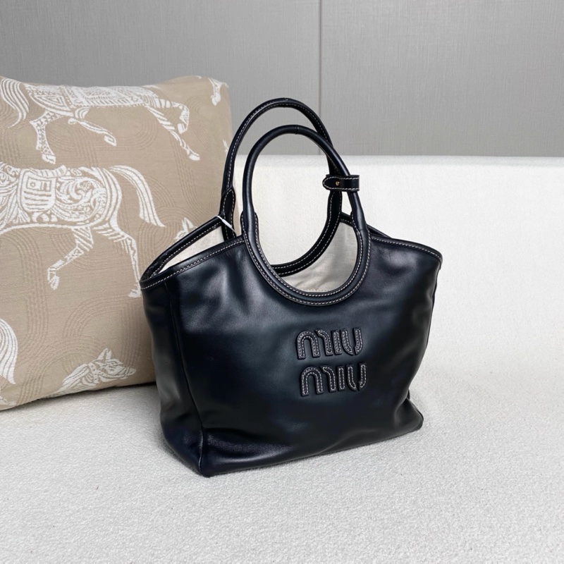 🈶購證 #網美爆款 Miumiu ivy菜籃子小托特斜挎包 外縫線 全牛皮🔥-5