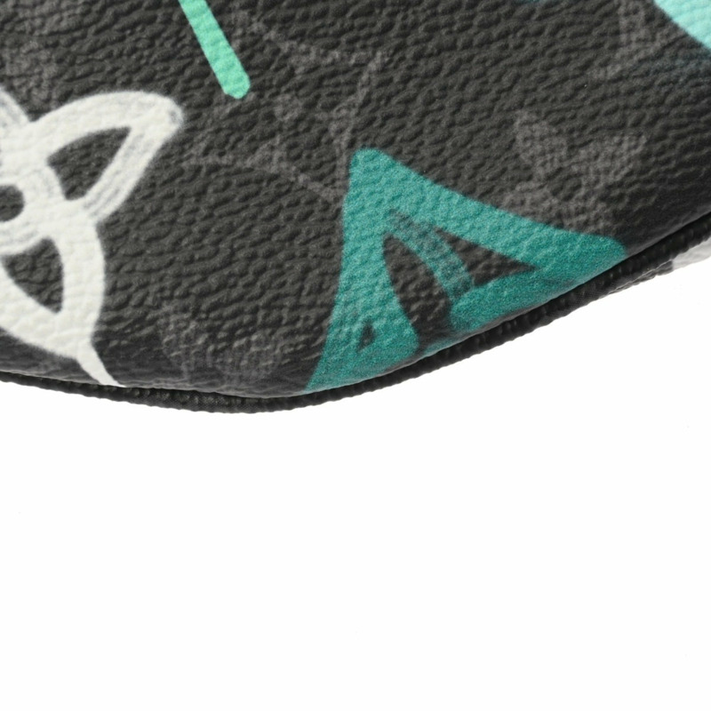 路易威登 (LOUIS VUITTON) Monogram Eclipse Discovery 男士腰包 PM 黑色 M21397 帆布包 A 級二手 Ginzo-5