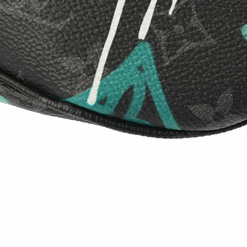 路易威登 (LOUIS VUITTON) Monogram Eclipse Discovery 男士腰包 PM 黑色 M21397 帆布包 A 級二手 Ginzo-6