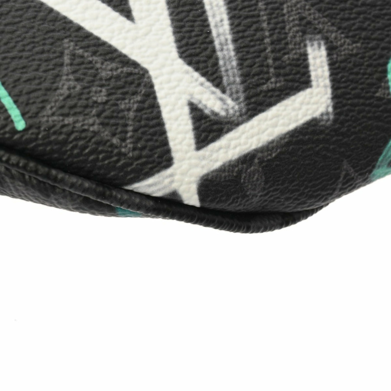 路易威登 (LOUIS VUITTON) Monogram Eclipse Discovery 男士腰包 PM 黑色 M21397 帆布包 A 級二手 Ginzo-7