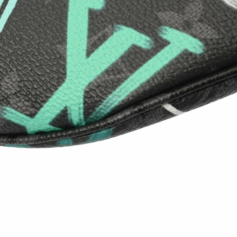 路易威登 (LOUIS VUITTON) Monogram Eclipse Discovery 男士腰包 PM 黑色 M21397 帆布包 A 級二手 Ginzo-8