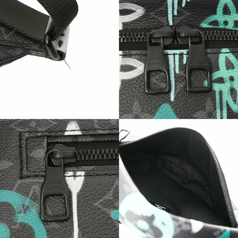 路易威登 (LOUIS VUITTON) Monogram Eclipse Discovery 男士腰包 PM 黑色 M21397 帆布包 A 級二手 Ginzo-9