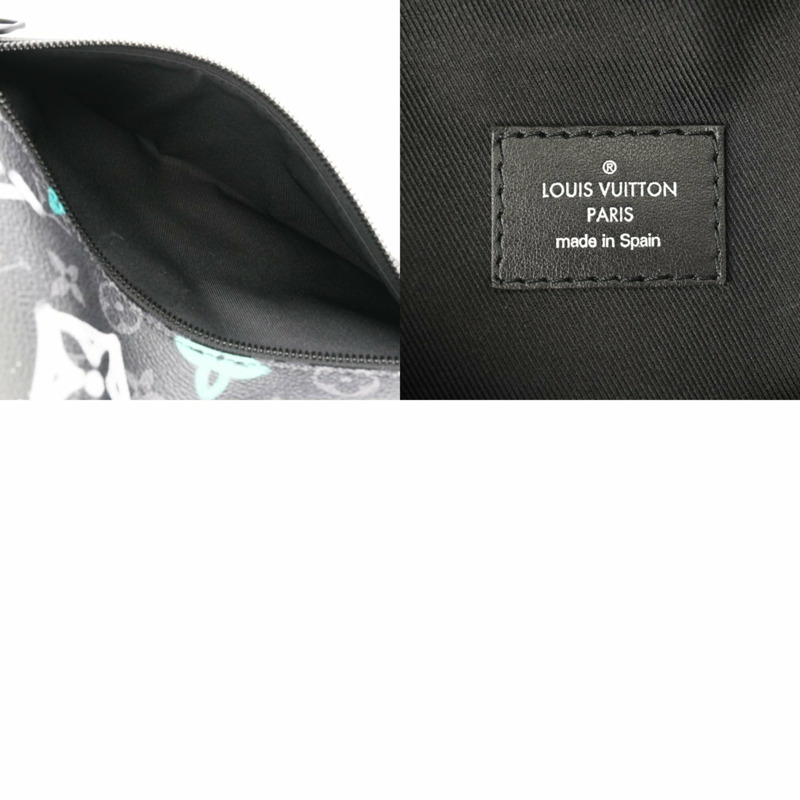路易威登 (LOUIS VUITTON) Monogram Eclipse Discovery 男士腰包 PM 黑色 M21397 帆布包 A 級二手 Ginzo-10