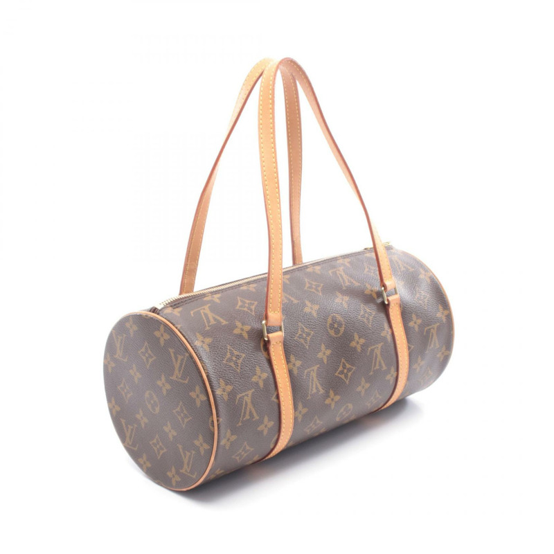 路易威登 Papillon 30 單肩手提包 M51385 Monogram 皮革 棕色 二手-1