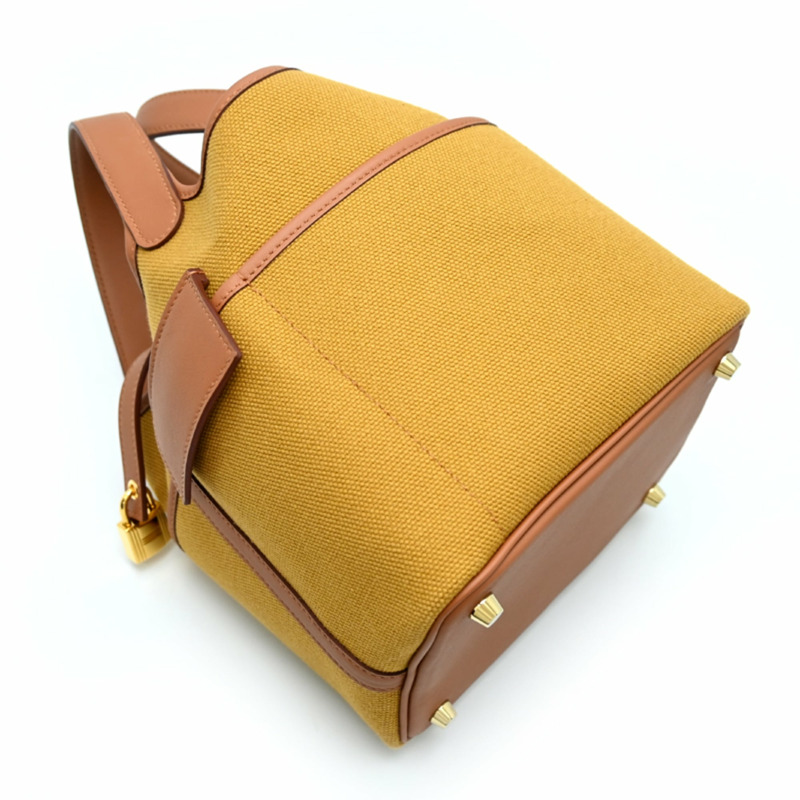 愛馬仕 Picotin Lock PM Cargo Bag,W 印記,2024 年款,金色五金,女士手提包,Swift 皮革,芝麻色(黃米色)-3