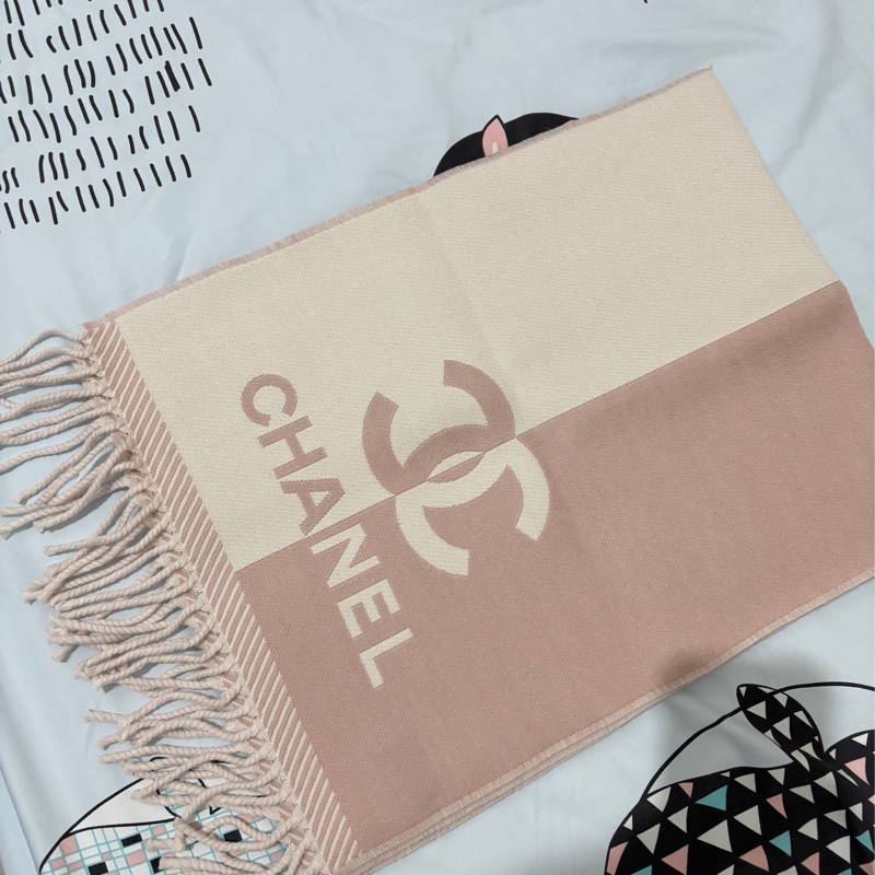 CHANEL 粉色圍巾-2