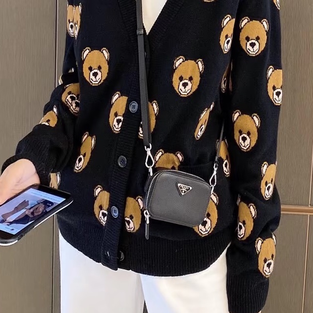 絕美小包😍全配🆕Prada普拉達黑金鏈條斜挎包小廢包-2