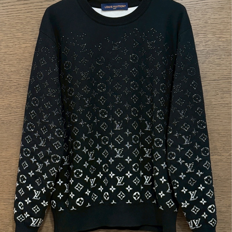 LV 黑色漸變棉質衛衣-0