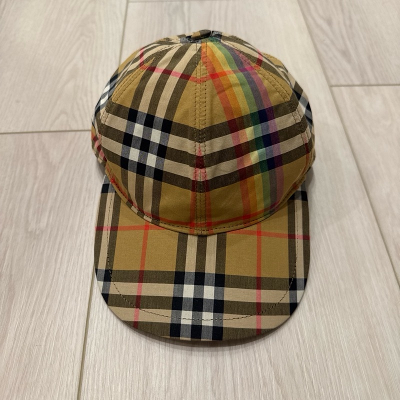 Burberry彩虹條紋 經典帽款 M號-1