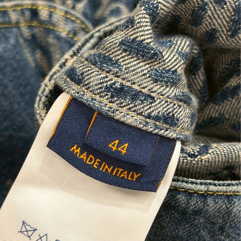 LV nigo藍色拼接牛仔外套-8