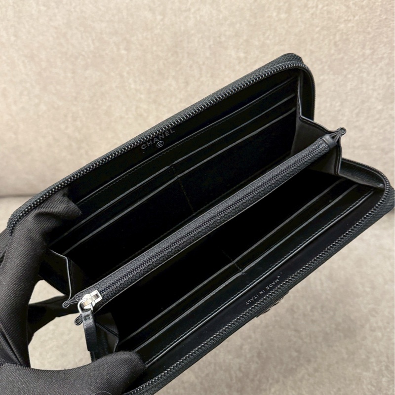 香奈兒荔枝皮BOY長夾-1