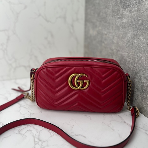 香緹國際精品 888 Gucci 馬蒙相機包 紅色