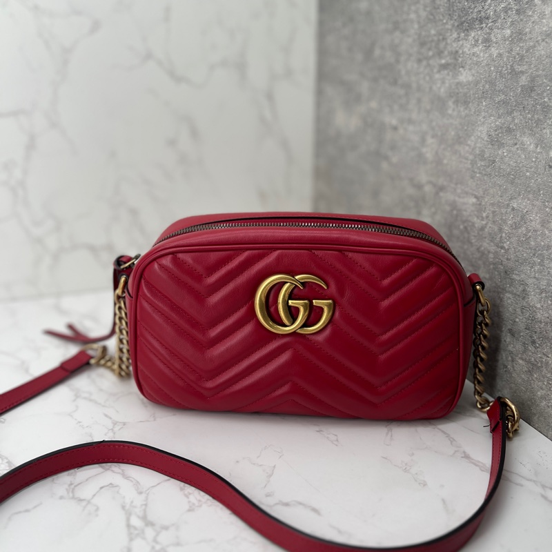 香緹國際精品 888 Gucci 馬蒙相機包 紅色-0