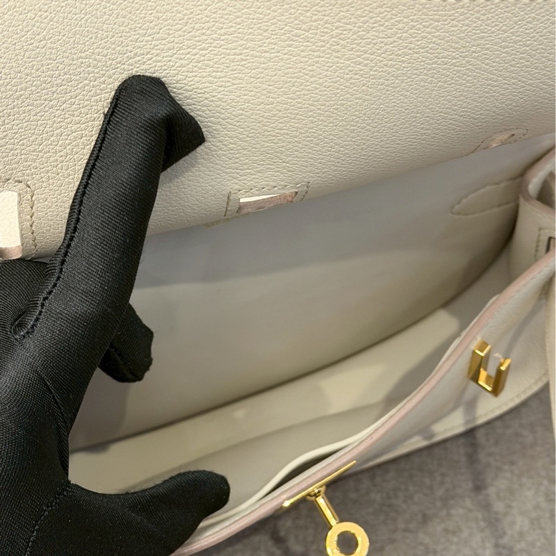 愛馬仕mini吉普賽冰川白-6