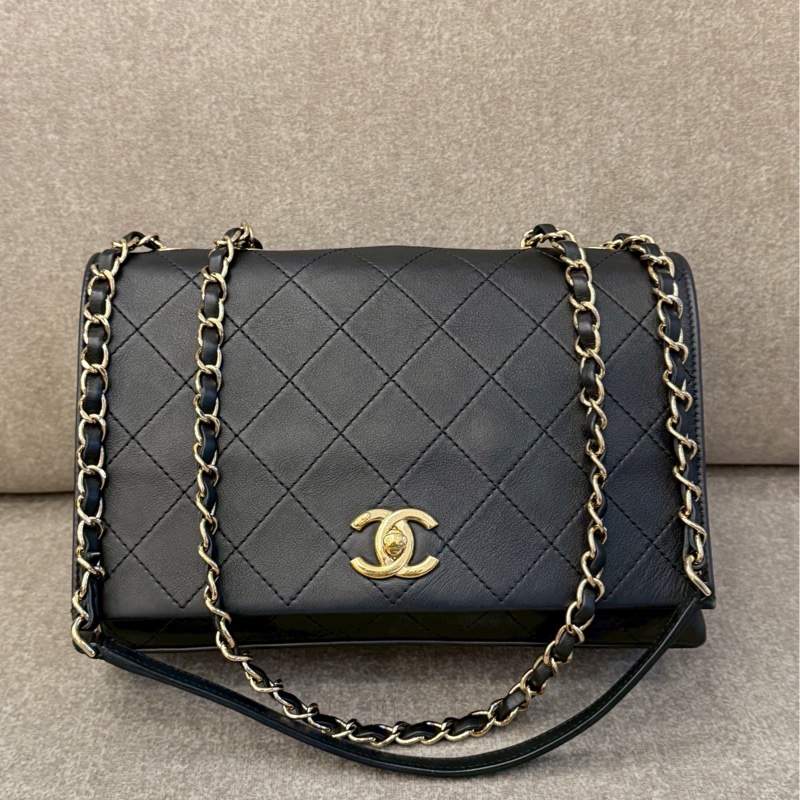 香奈兒黑色風琴包-0