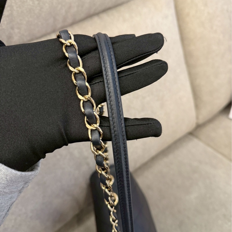 香奈兒黑色風琴包-8