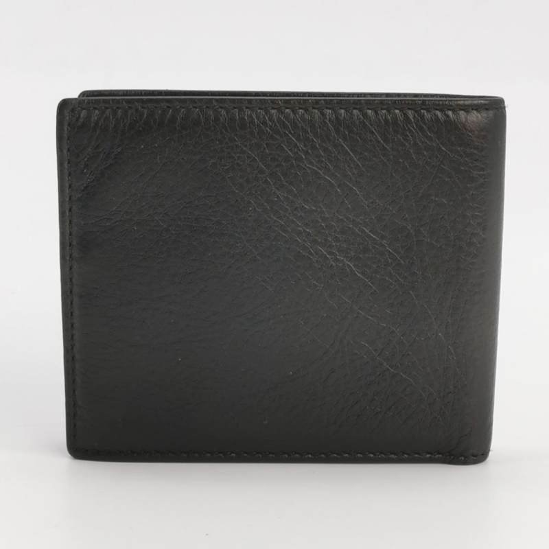 Gucci牛皮純色G字logo對折錢包-3