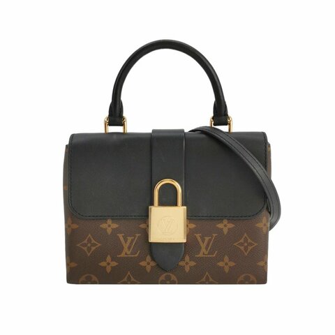 Louis Vuitton (LV)LockyBB牛皮老花鎖頭包斜背包單肩包晶片款