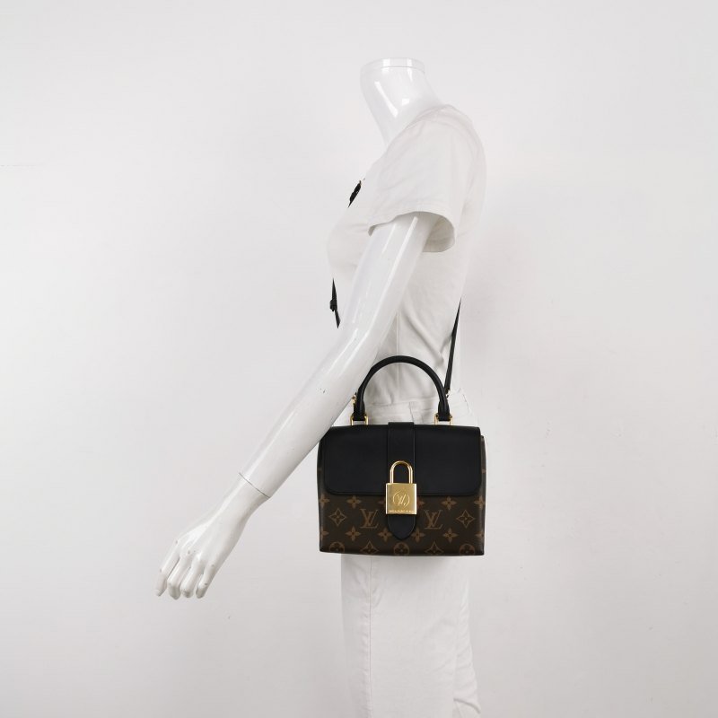 Louis Vuitton (LV)LockyBB牛皮老花鎖頭包斜背包單肩包晶片款-1
