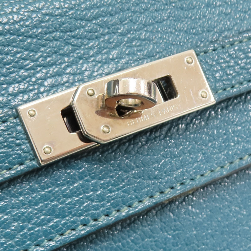 孔雀綠 Chevre山羊皮 Kelly Wallet 兩折長夾 銀扣 D刻【HERMES 愛馬仕】 H051300CK-8