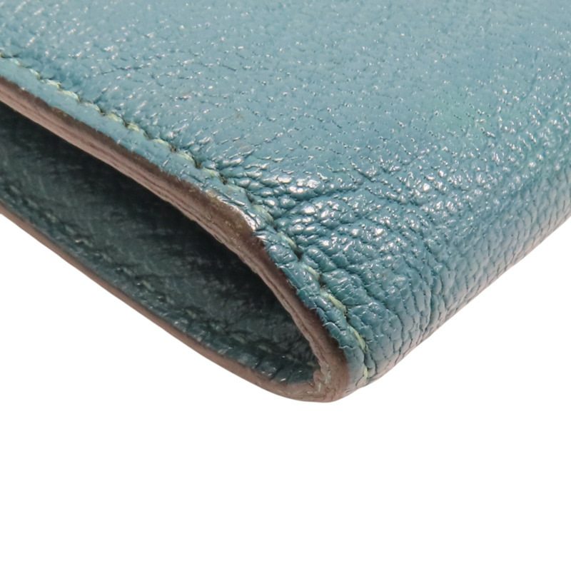 孔雀綠 Chevre山羊皮 Kelly Wallet 兩折長夾 銀扣 D刻【HERMES 愛馬仕】 H051300CK-9