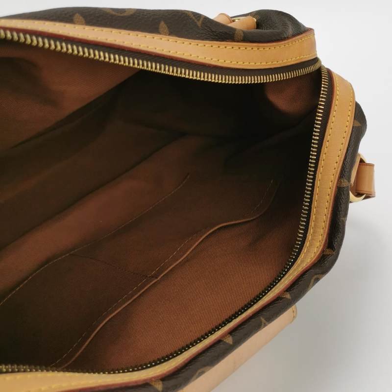 Louis Vuitton (LV)Stresa植鞣革拼色棋盤格扣環包肩包-6