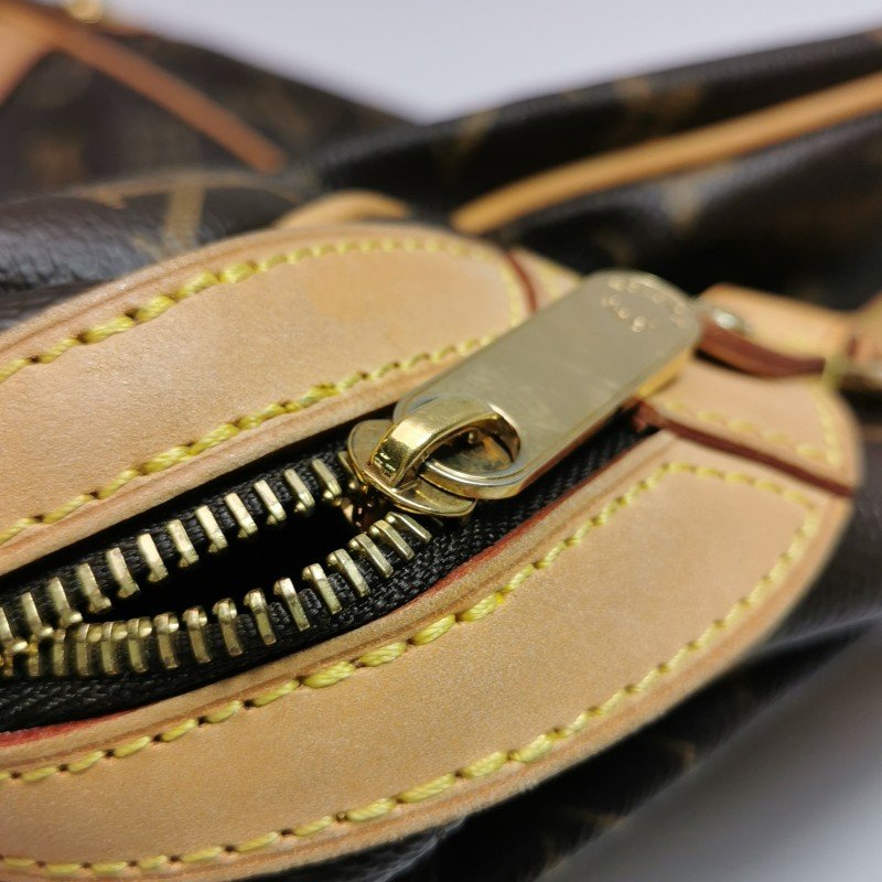 Louis Vuitton (LV)Stresa植鞣革拼色棋盤格扣環包肩包-12