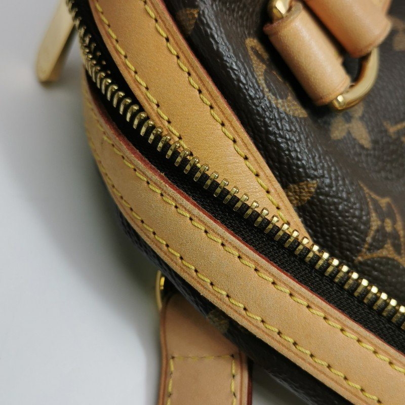 Louis Vuitton (LV)Stresa植鞣革拼色棋盤格扣環包肩包-13