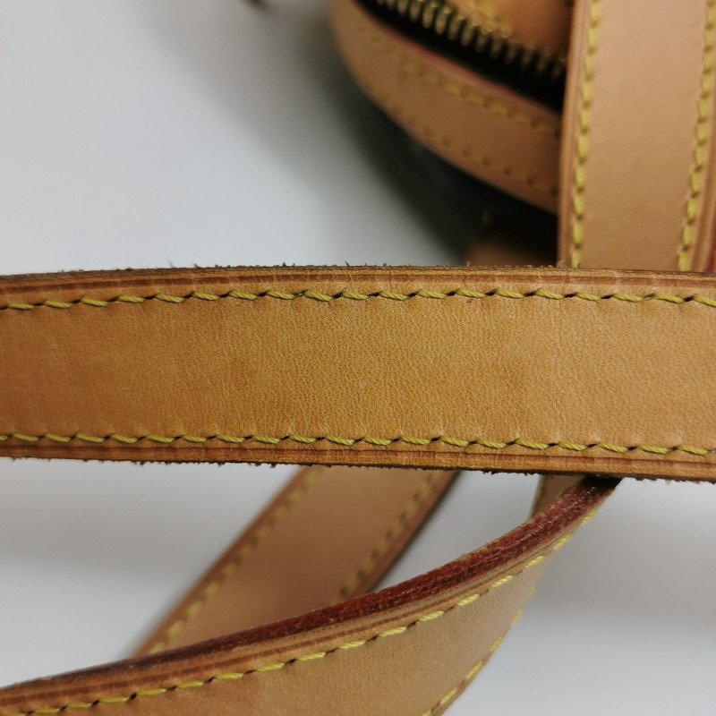 Louis Vuitton (LV)Stresa植鞣革拼色棋盤格扣環包肩包-17