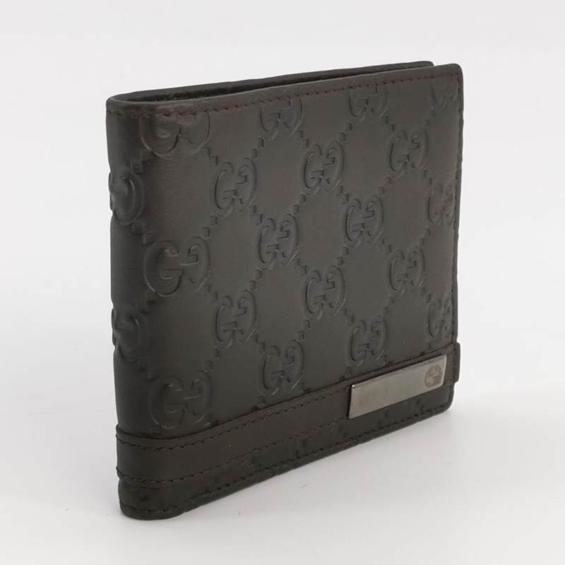 Gucci牛皮純色雙G壓花老花皮夾-2