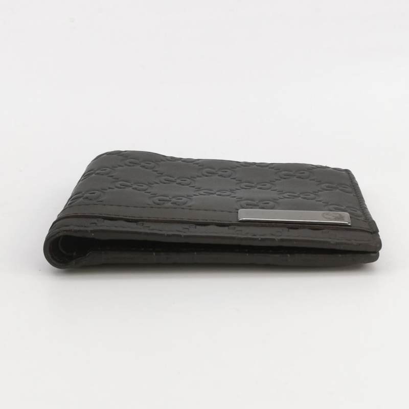 Gucci牛皮純色雙G壓花老花皮夾-4