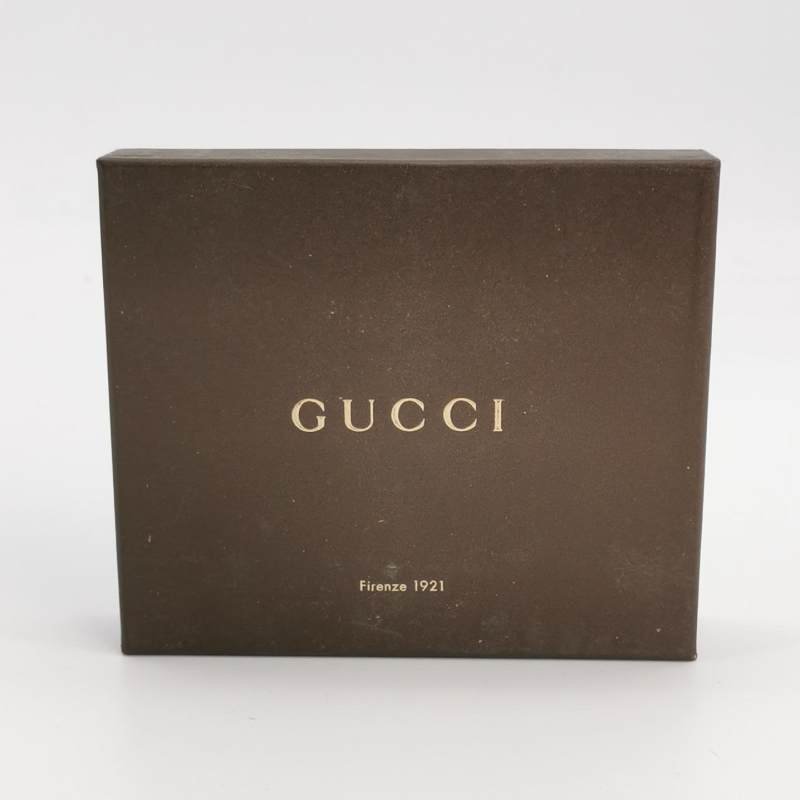 Gucci牛皮純色雙G壓花老花皮夾-7