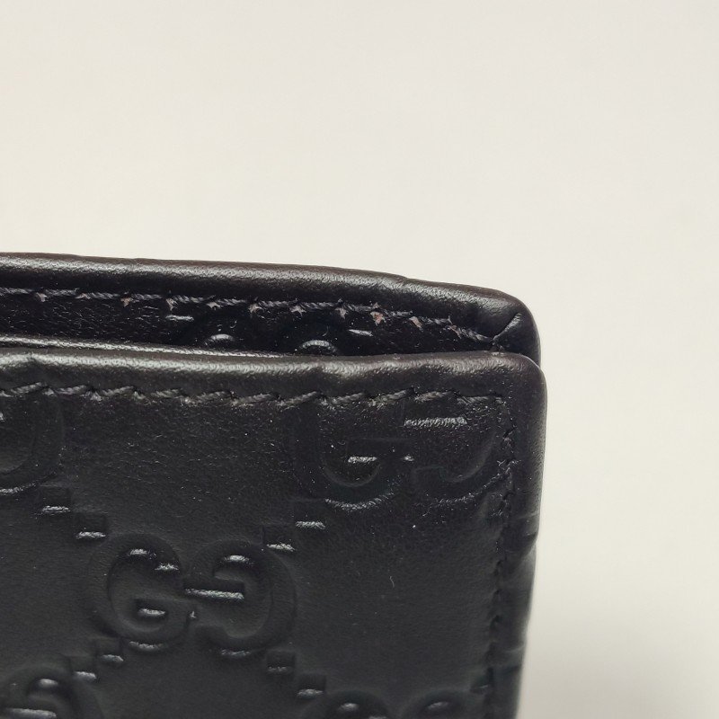 Gucci牛皮純色雙G壓花老花皮夾-13