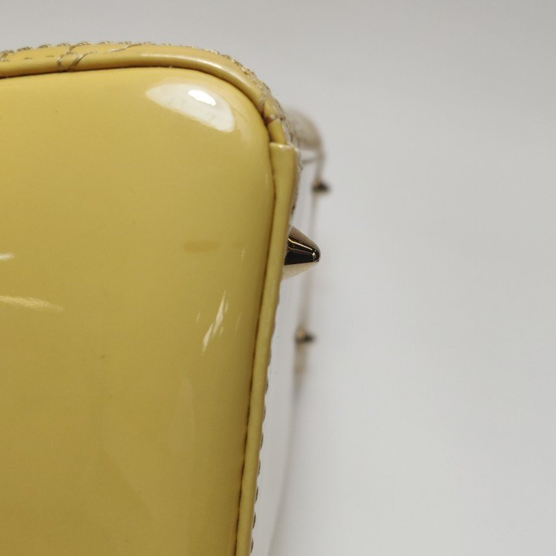 Dior Lady Dior戴妃包款中型漆皮藤格紋字母Logo吊飾單肩包-17