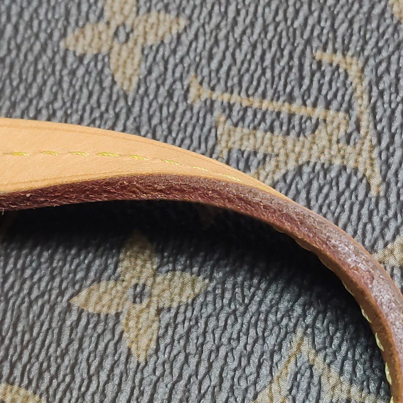 Louis Vuitton (LV) Montsouris植鞣革Monogram印花抽繩雙肩包晶片款-14