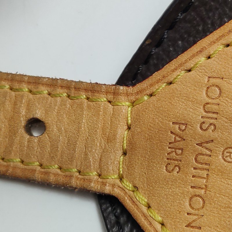 Louis Vuitton (LV) Montsouris植鞣革Monogram印花抽繩雙肩包晶片款-15