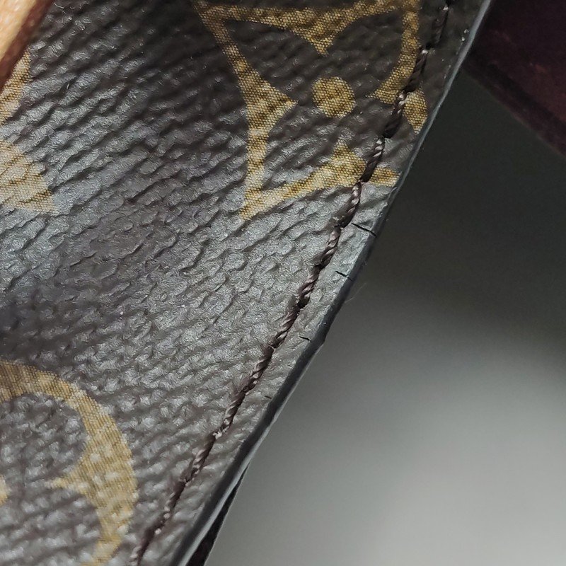 Louis Vuitton (LV) Montsouris植鞣革Monogram印花抽繩雙肩包晶片款-20