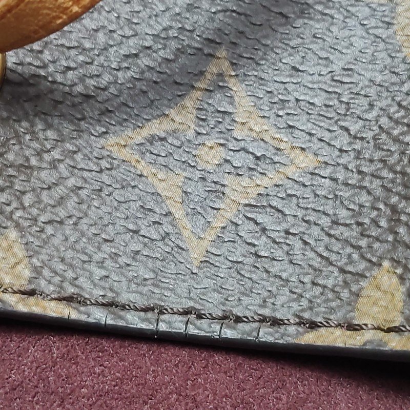 Louis Vuitton (LV) Montsouris植鞣革Monogram印花抽繩雙肩包晶片款-21