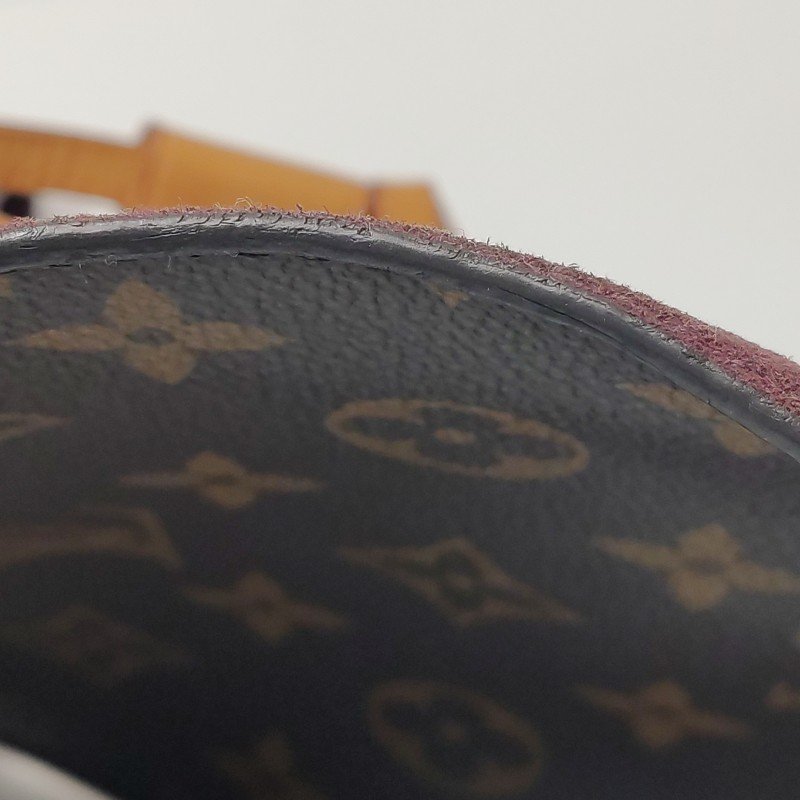 Louis Vuitton (LV) Montsouris植鞣革Monogram印花抽繩雙肩包晶片款-24