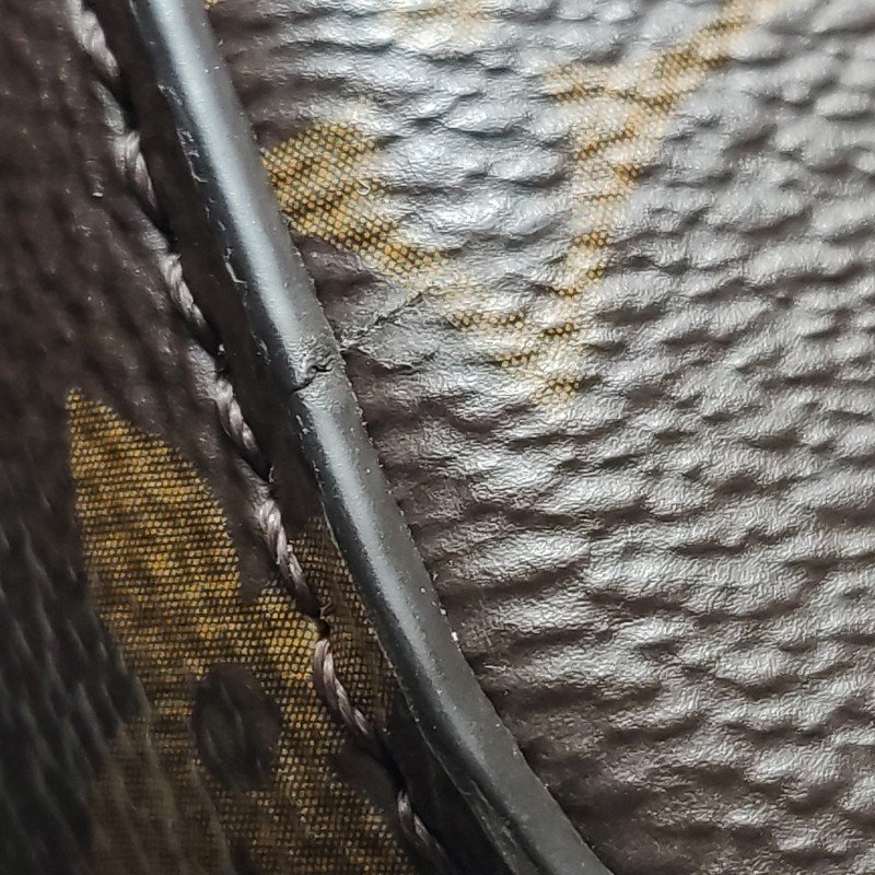 Louis Vuitton (LV) Montsouris植鞣革Monogram印花抽繩雙肩包晶片款-25